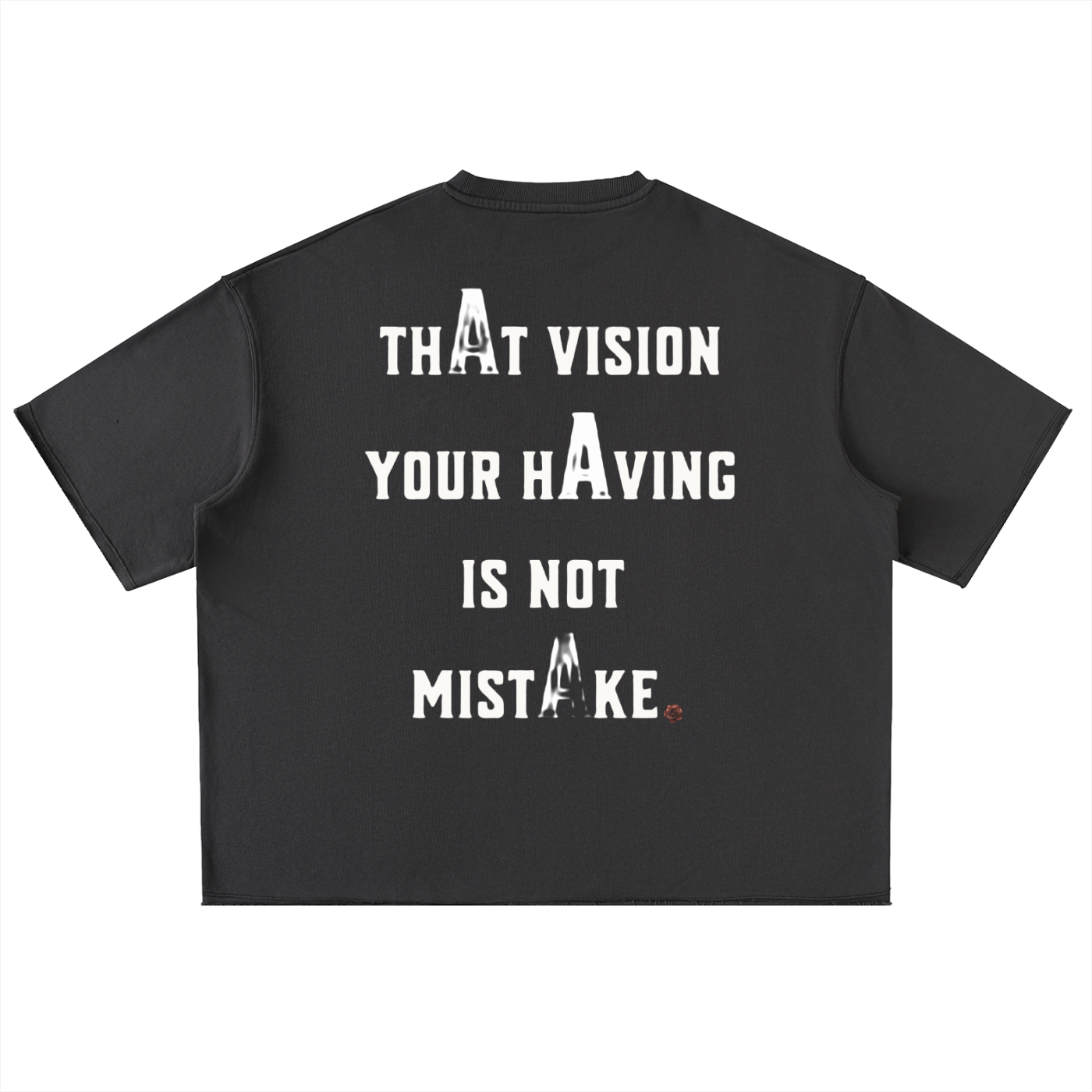 Washed Rolled Hem Half Sleeve T-Shirt