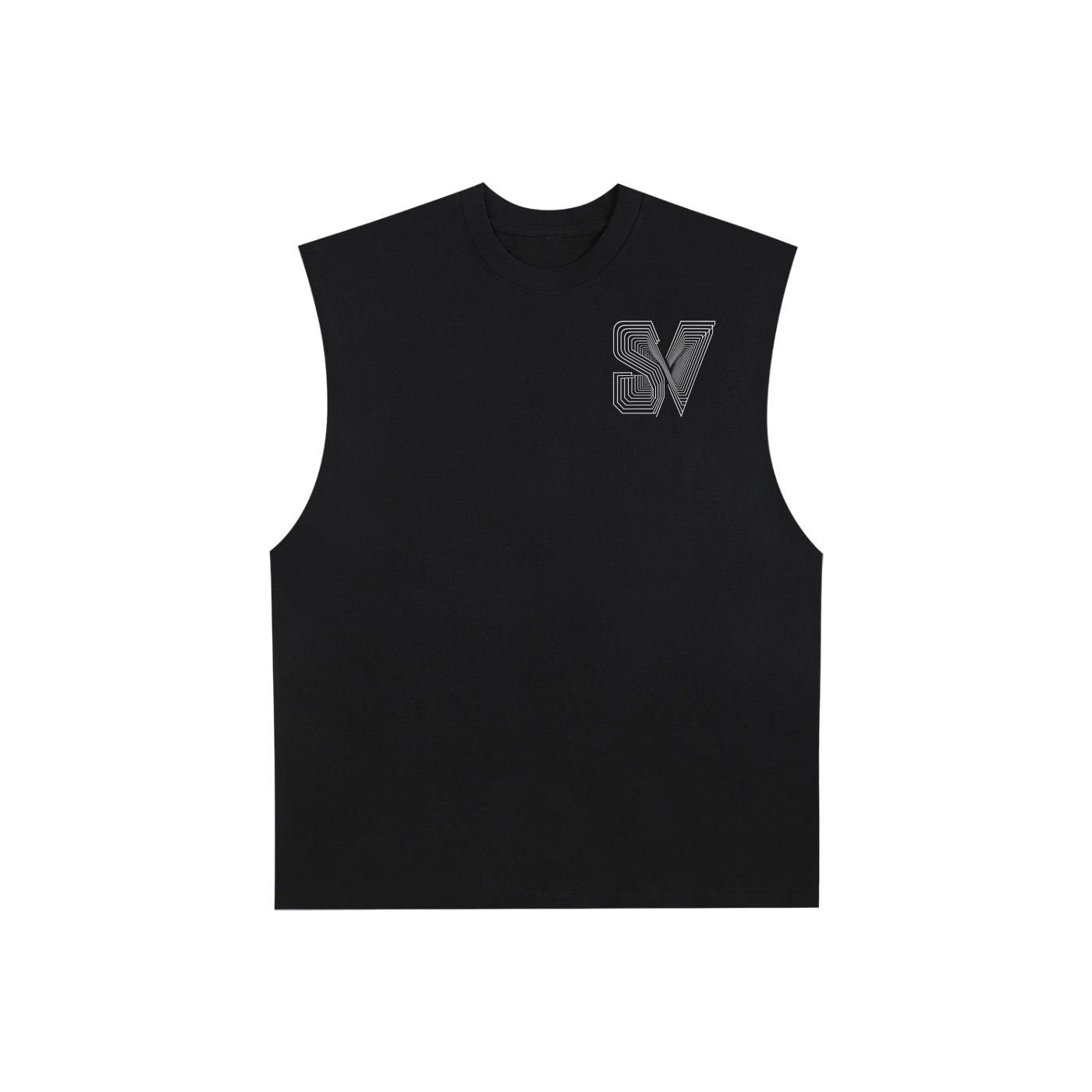 Raw Edge Cotton Tank Top