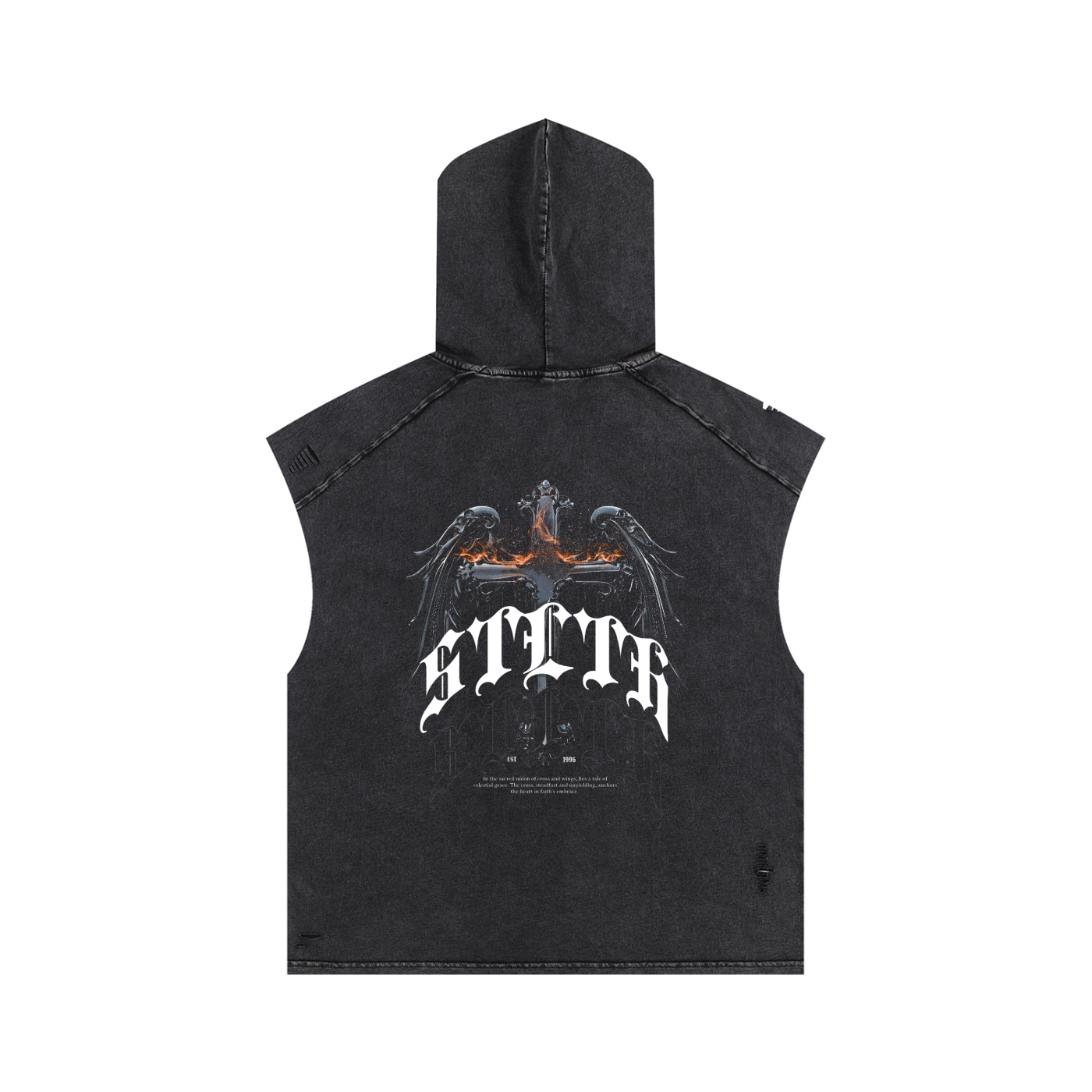 “Reverence” Snow Washed Hooded Tank Top