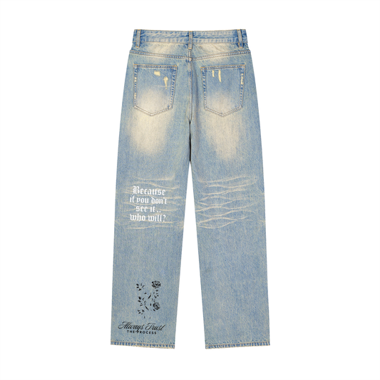 Who Will ? Raw Hem Denim Jeans