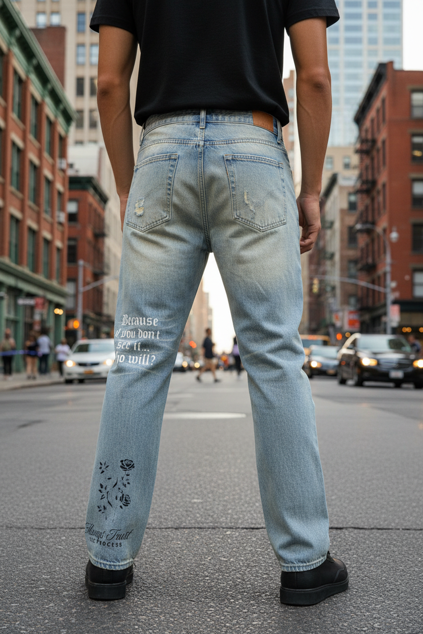 Who Will ? Raw Hem Denim Jeans