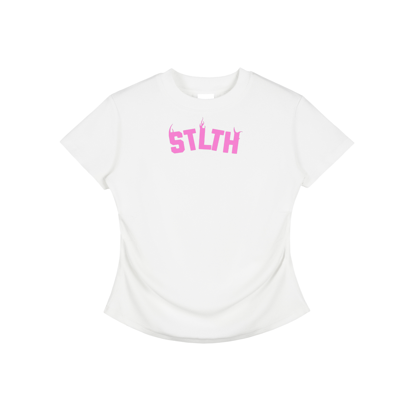 Vintaged-Wash Bodycon Cotton T-Shirt