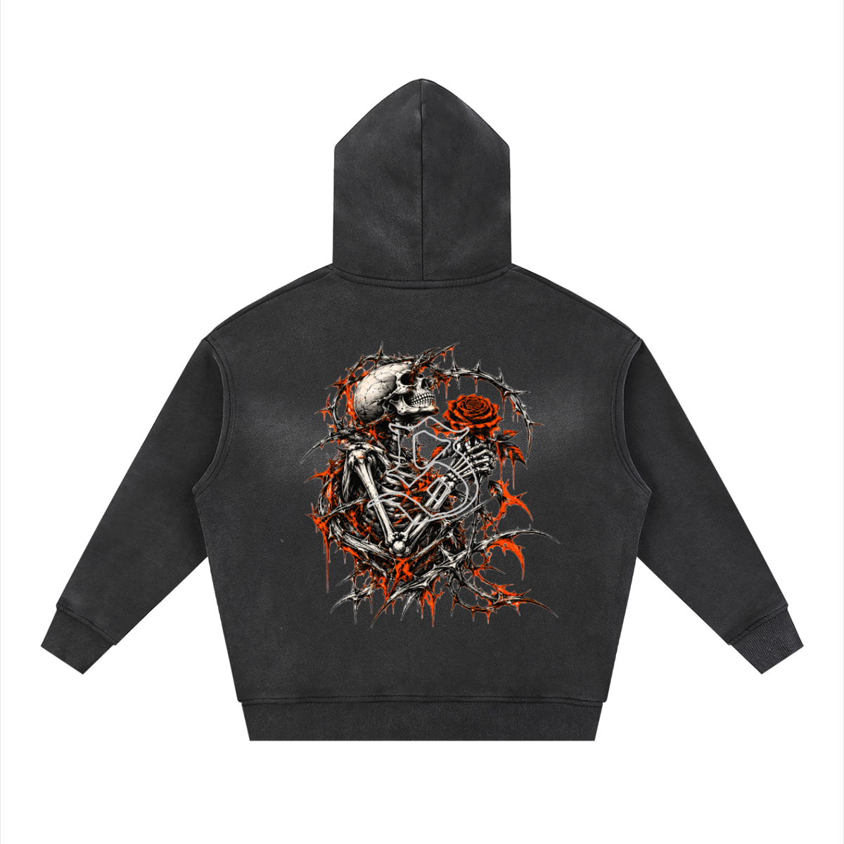 Sunfade Two-way Zipper Boxy Fleece Hoodie