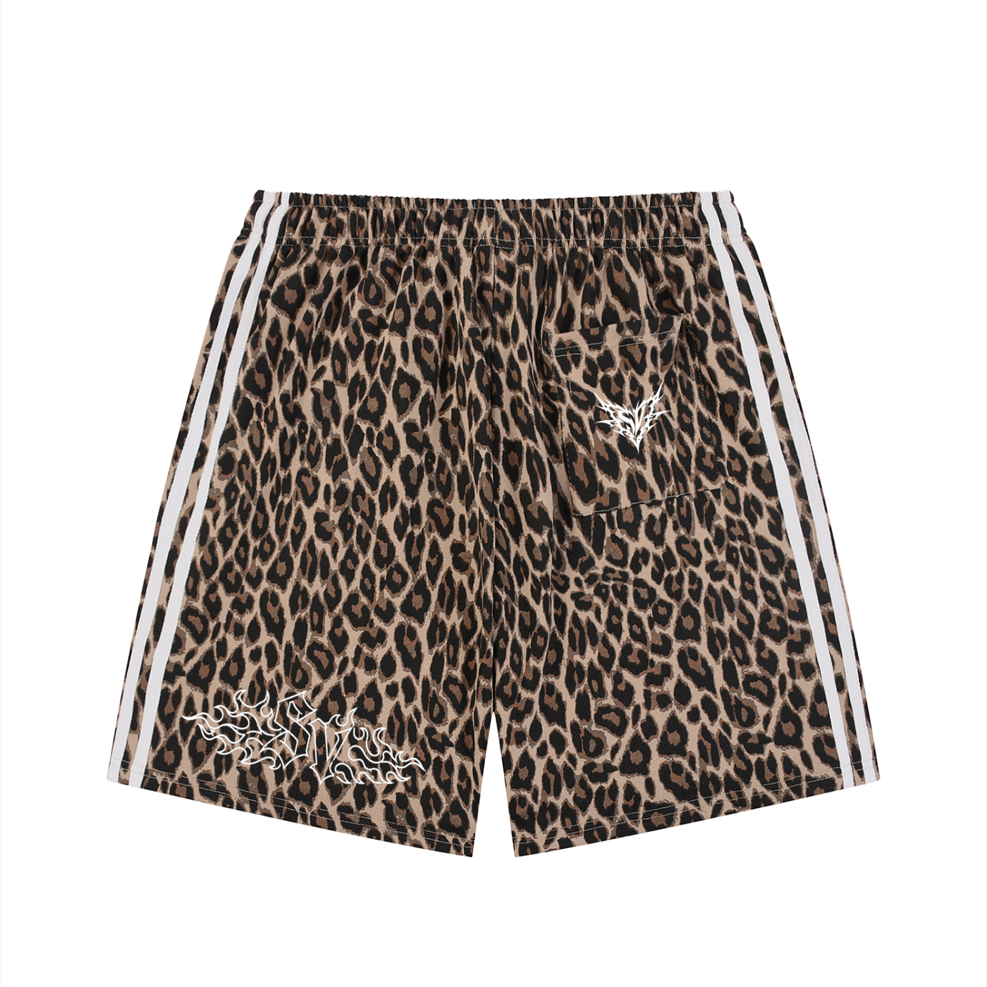 Unisex Leopard Drawstring Shorts