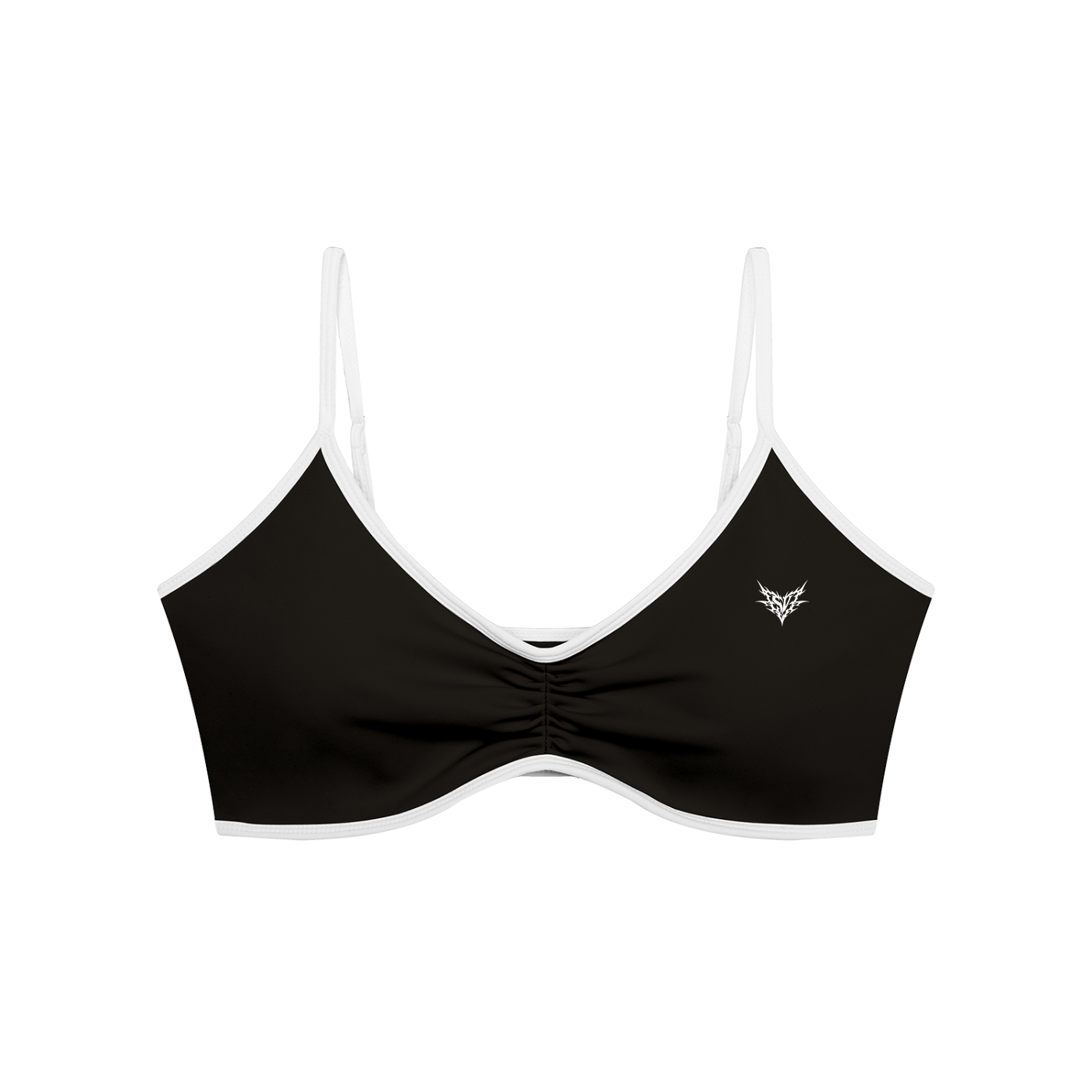 001 Women's Color Block Ruched V-Neck Sports Bra
