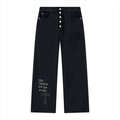 Men's Vintage Wash Wide Leg Denim Jeans