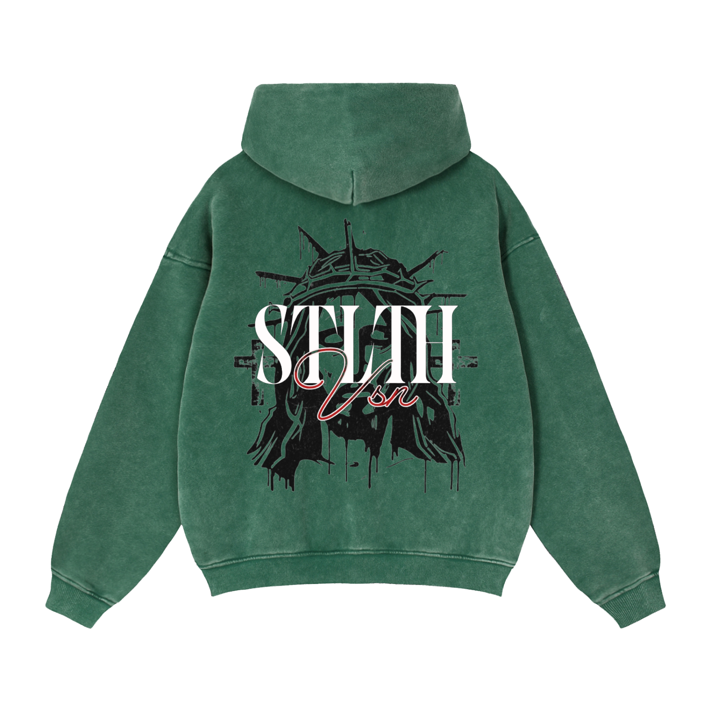 Zip-Through Stlth Jesus Hoodie