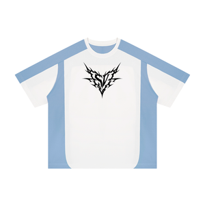 White with Blue
