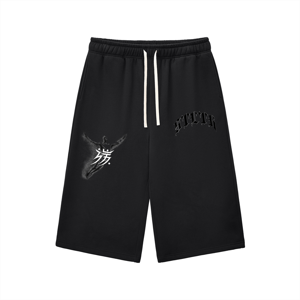 Relaxed Drawstring Three-quarter Sweatpants