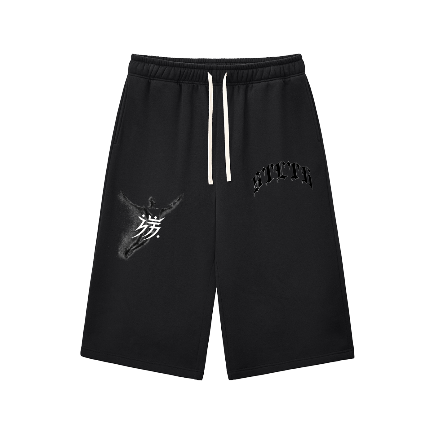 Relaxed Drawstring Three-quarter Sweatpants