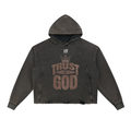 Vintage Washed Frayed-Hem Hoodie