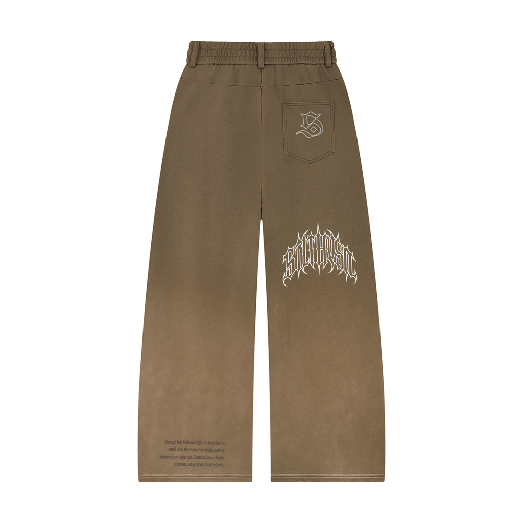 Tranquil  Sunfade Paneled Barrel Leg Sweatpants
