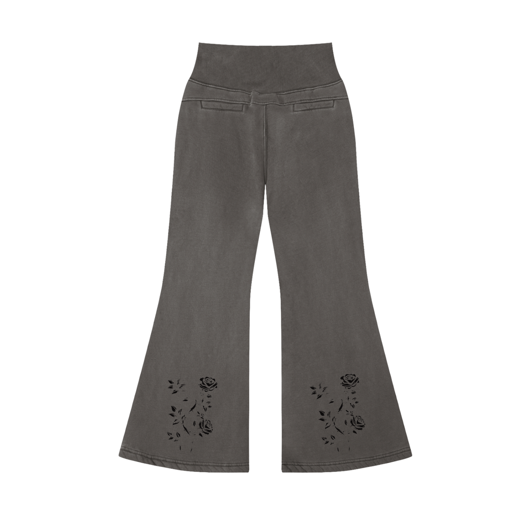 Vintage Washed Flared Fleece Pants