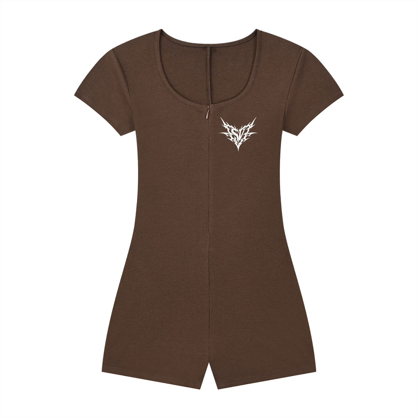 Barb Heart 01 Women's Dual-Function Cape Tie-Waist Romper