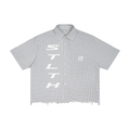 SVDP Unisex Distressed Plaid Boxy Shirt