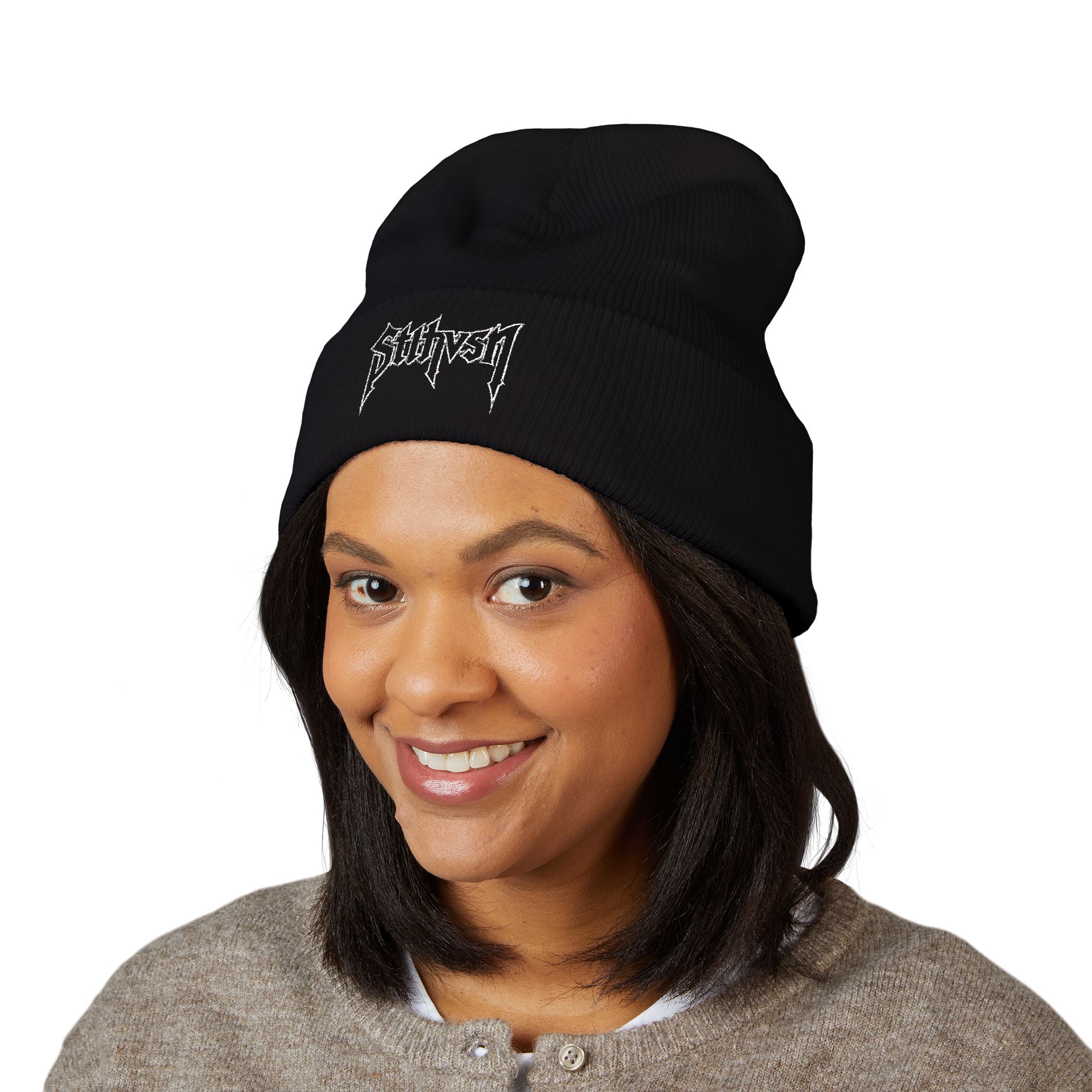 002 Embroidered Cuffed Beanie