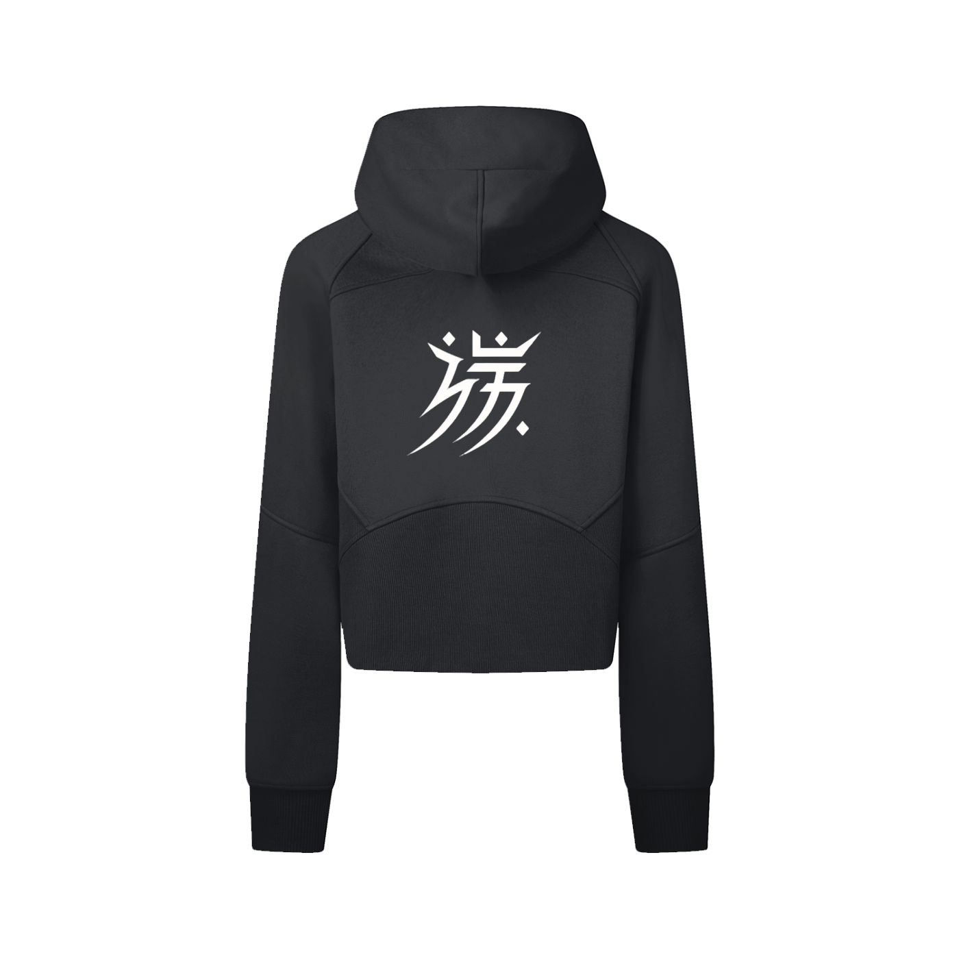 Cropped Zip-Through Hoodie