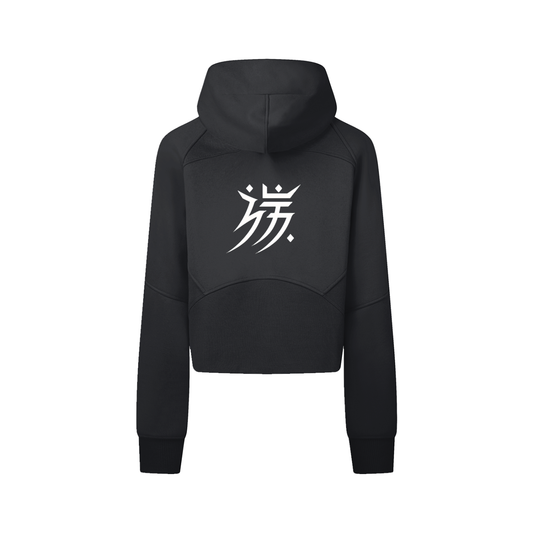 Cropped Zip-Through Hoodie