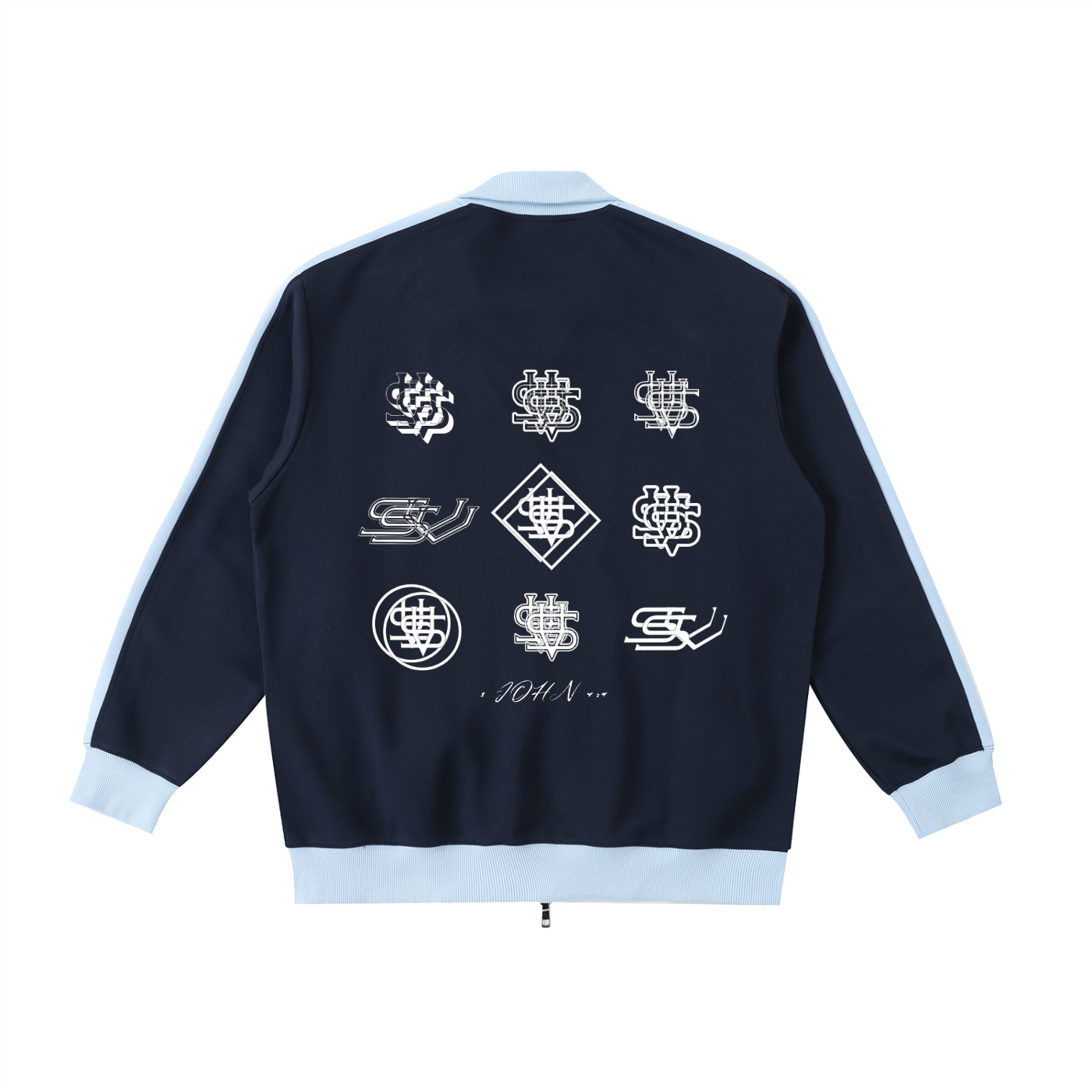 Contrast Trim Stand Collar Jacket