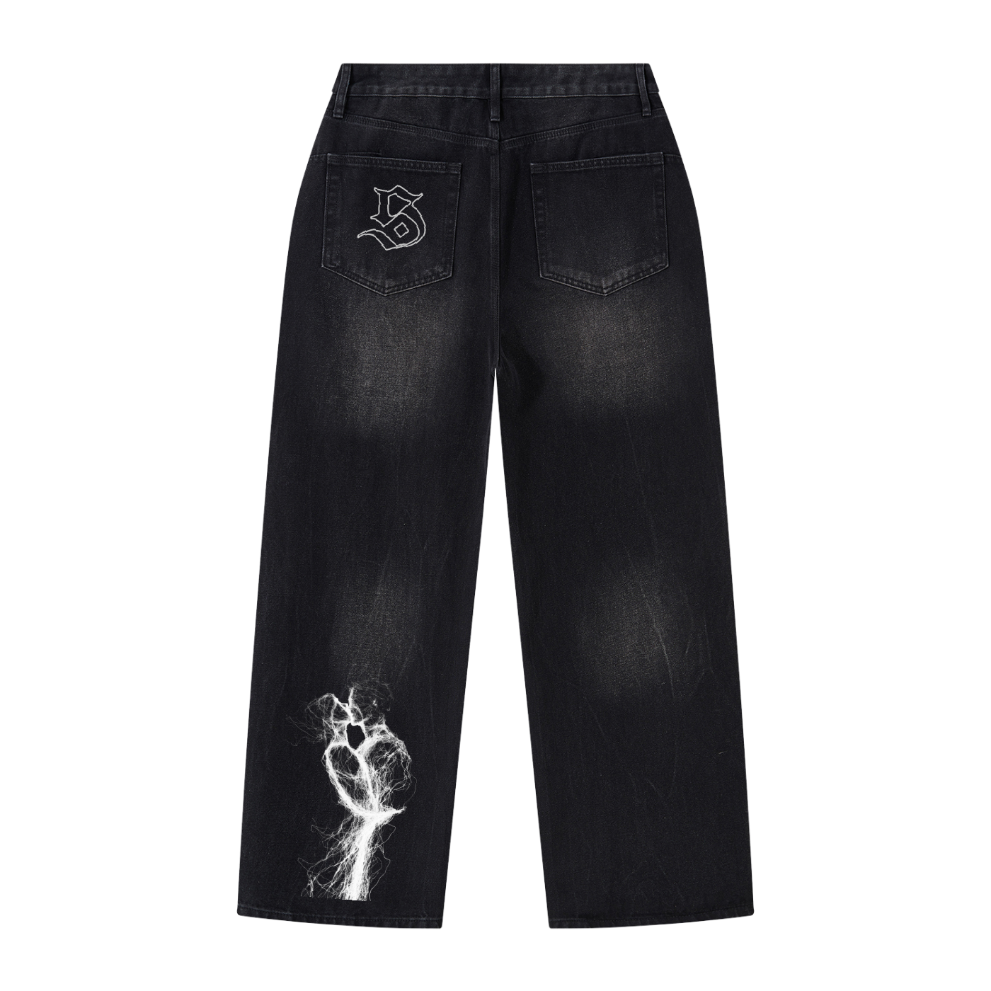 Men's Vintage Wash Wide Leg Jeans
