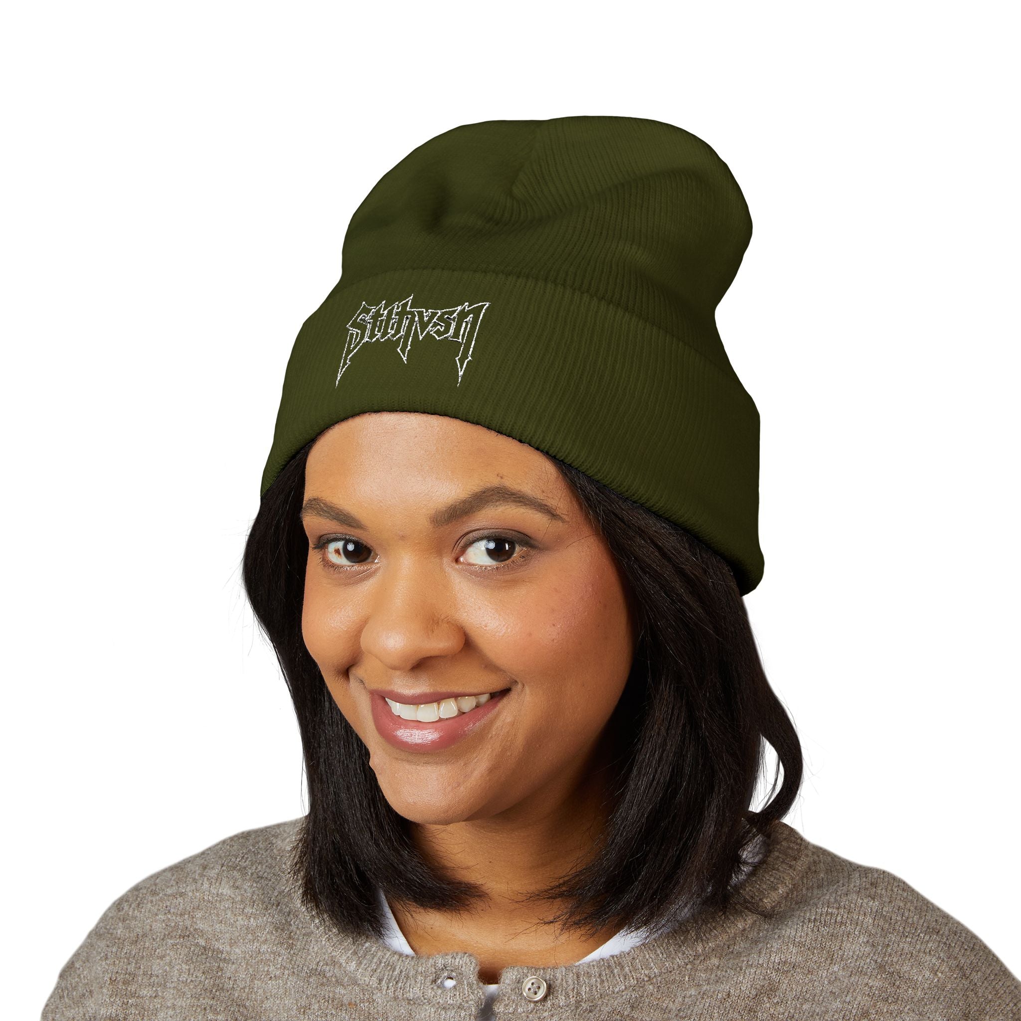 002 Embroidered Cuffed Beanie