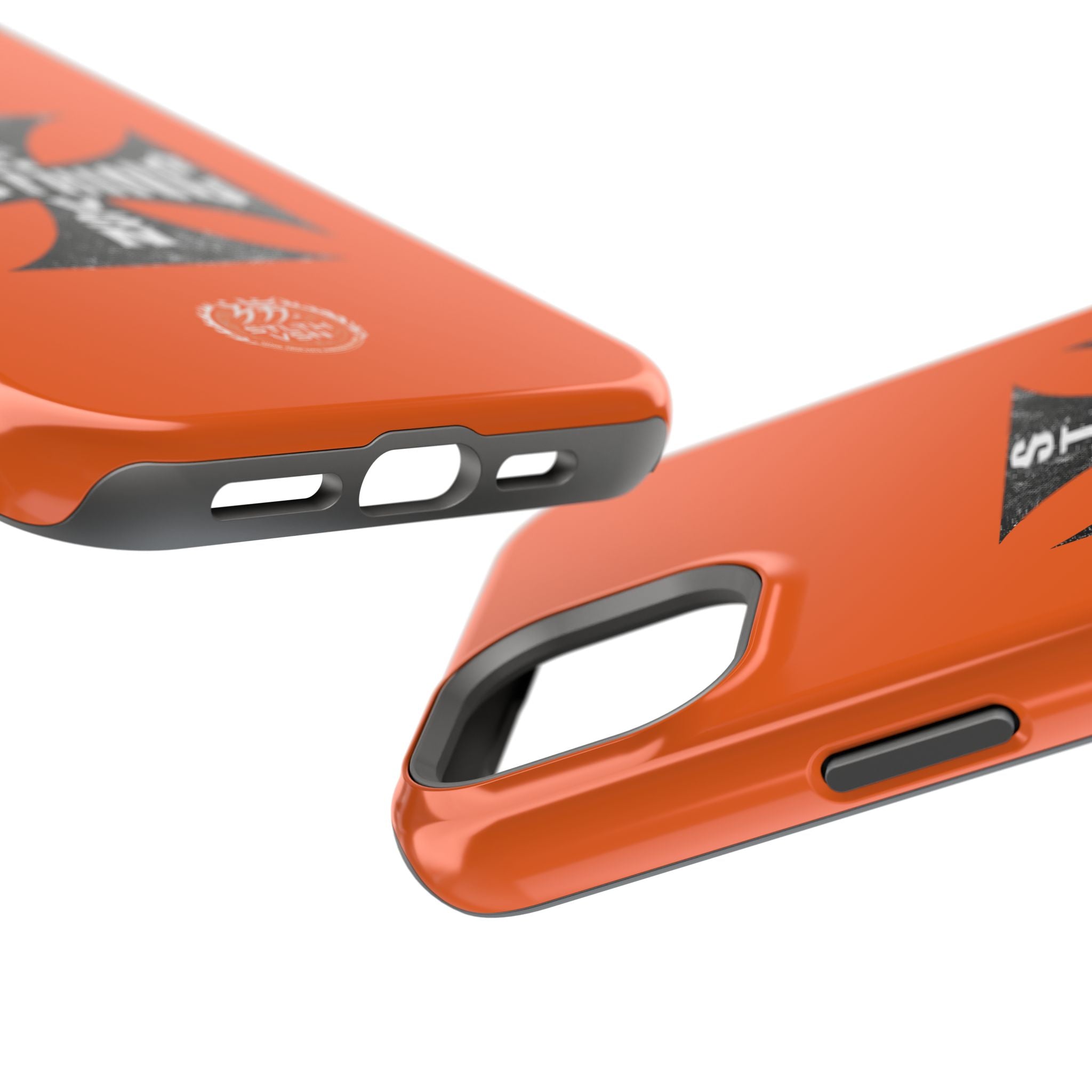 Phone Case — Orange Magnetic Impact-Resistant Case with Bold Cross Logo