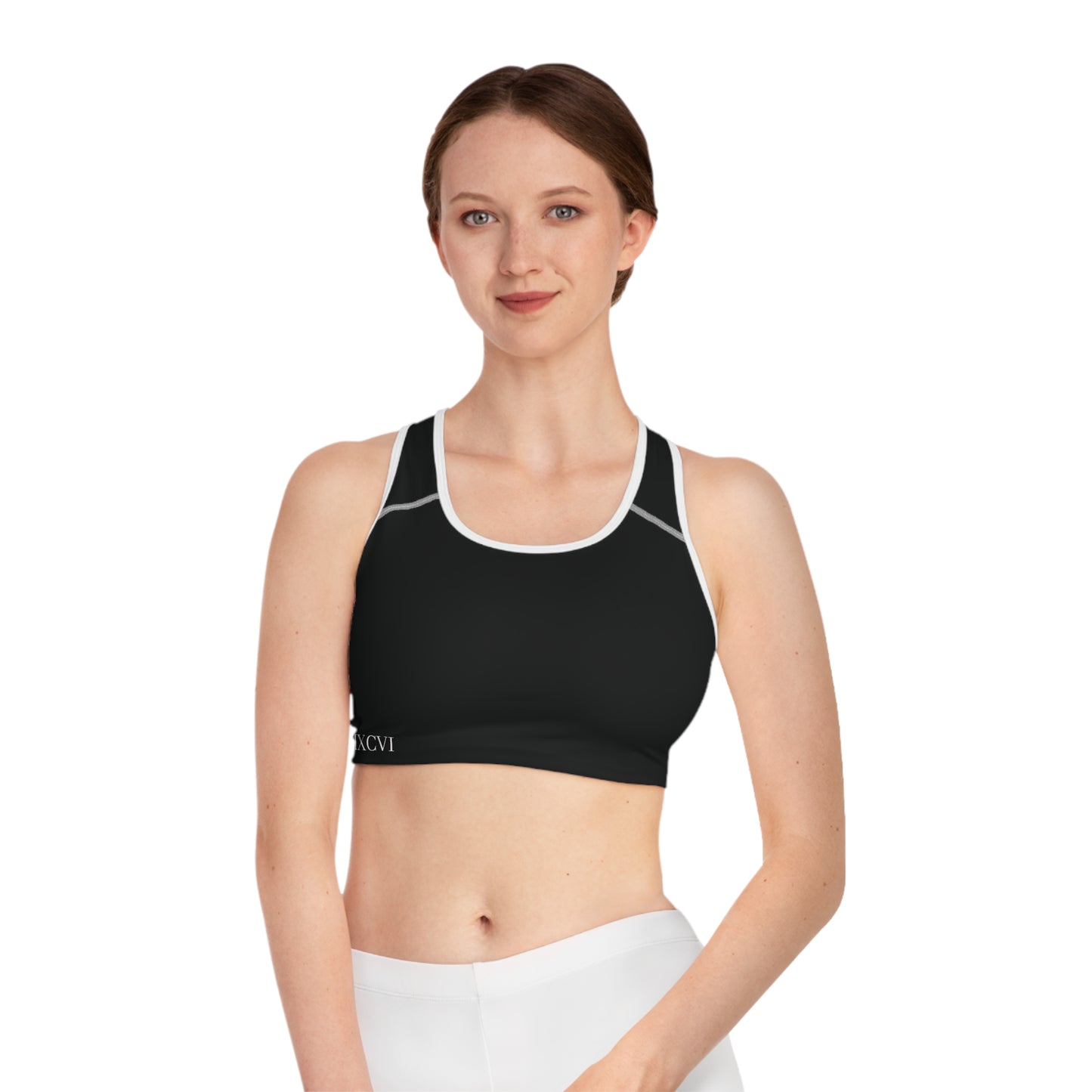 Stylish Black Sports Bra with Unique Design - Perfect for Workout and Daily Wear