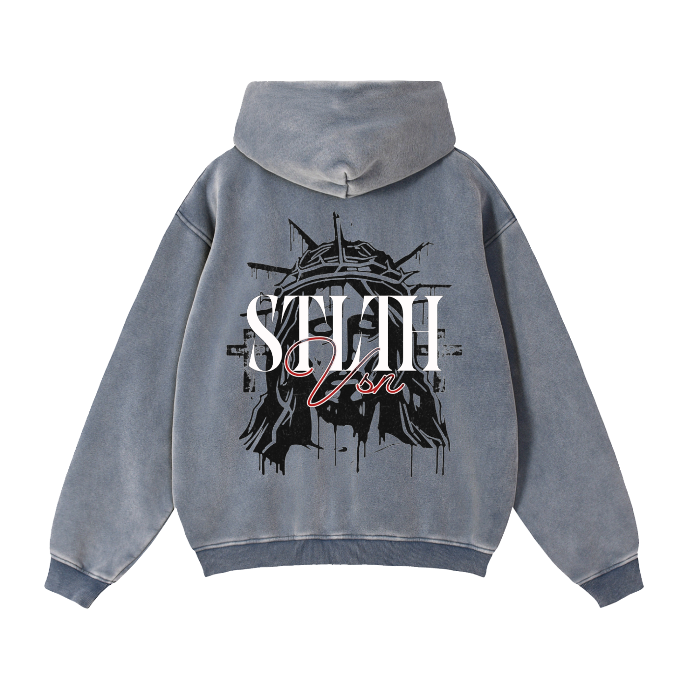 Zip-Through Stlth Jesus Hoodie