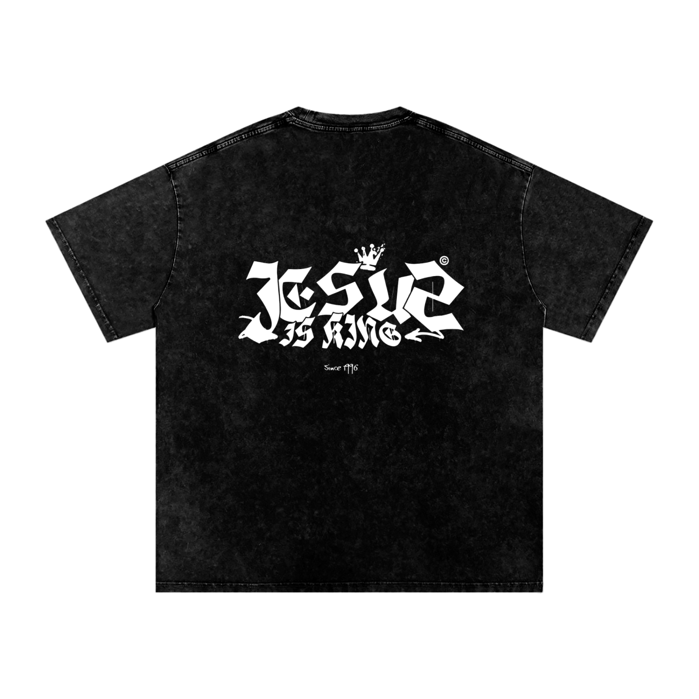 JESUS IS KING  Acid Wash Oversize 250 GSM