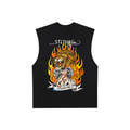 Lion 001 Raw Edge Cotton Tank Top