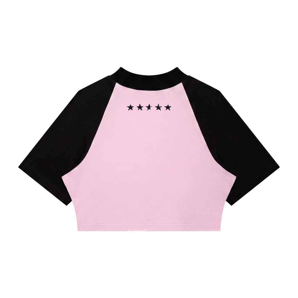 Women’s Color Block Raglan Crop T-Shirt