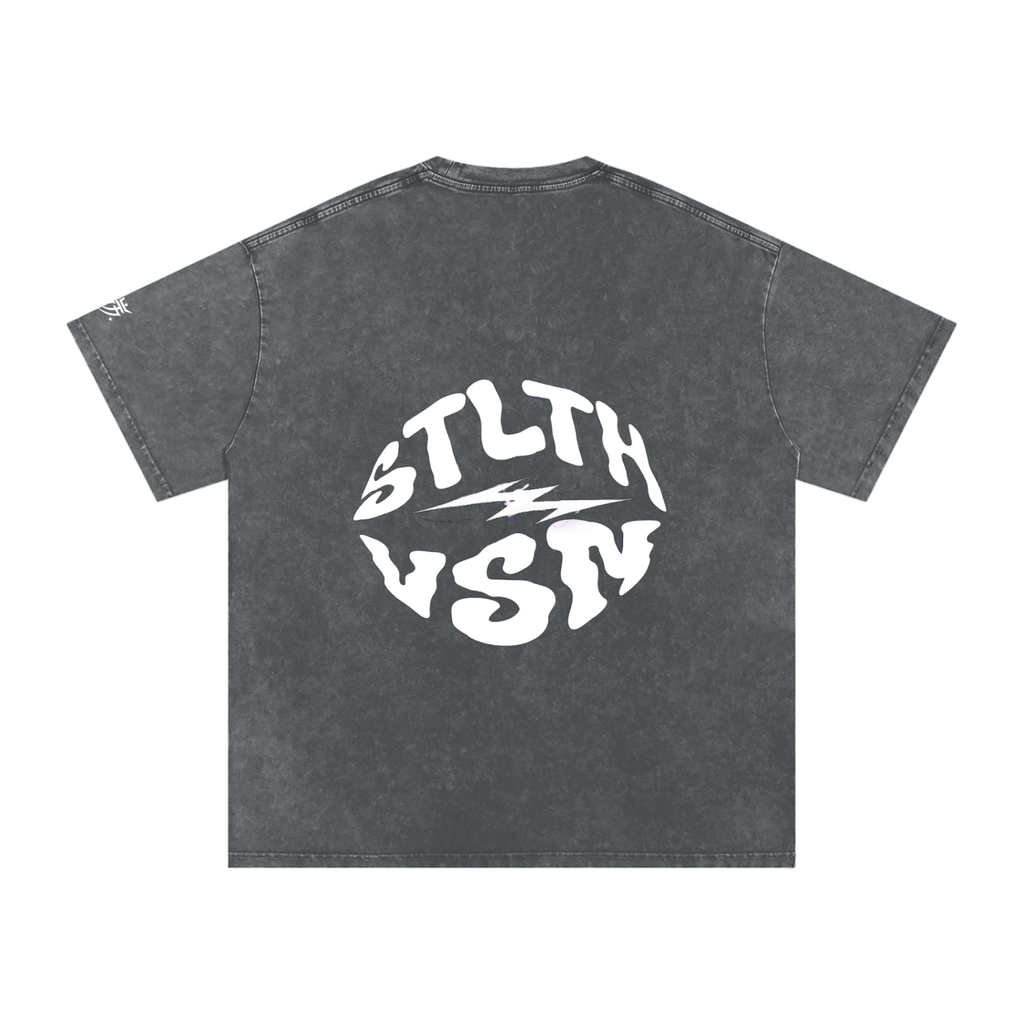Snow Washed Oversized Cotton T-Shirt