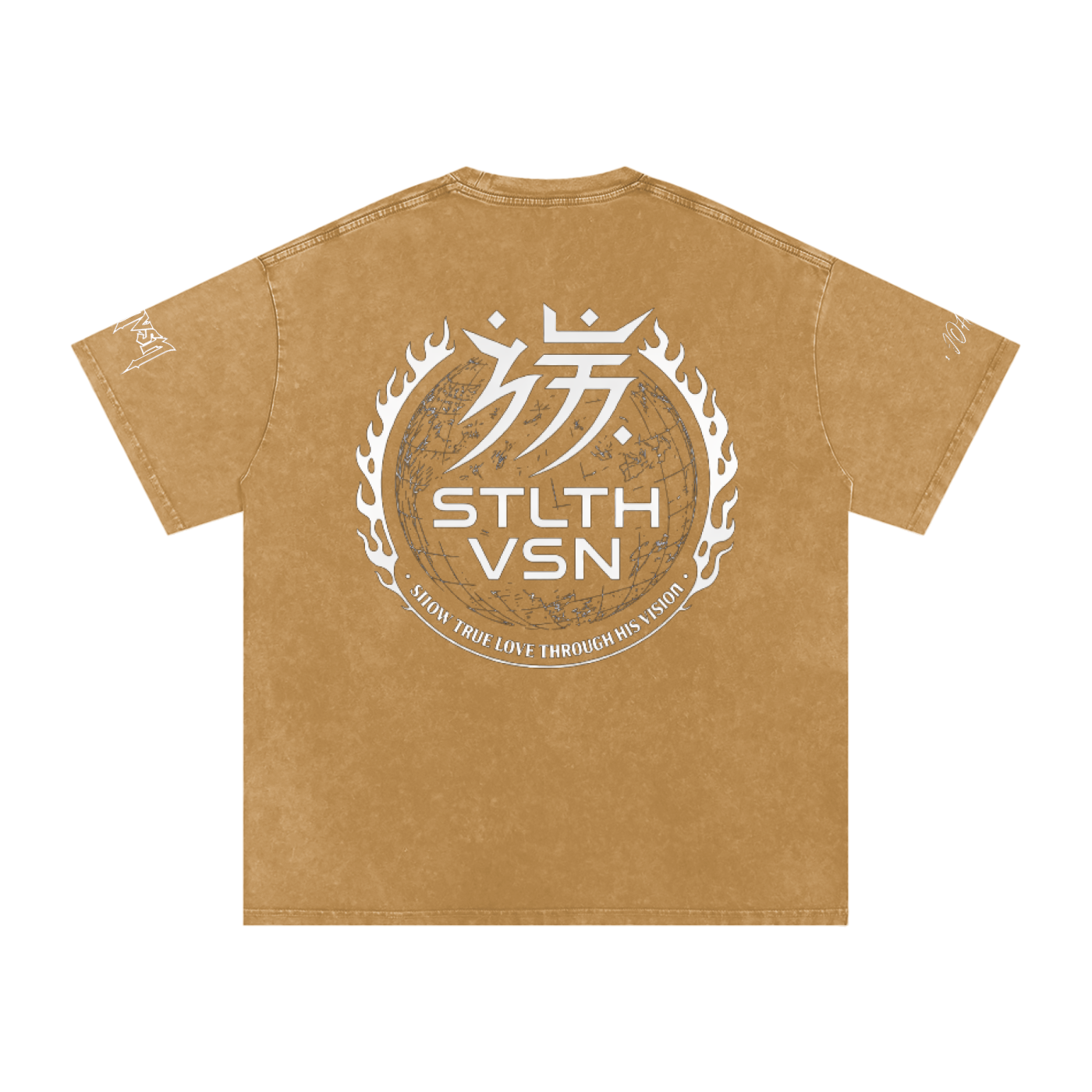 Snow Washed Oversized Cotton T-Shirt