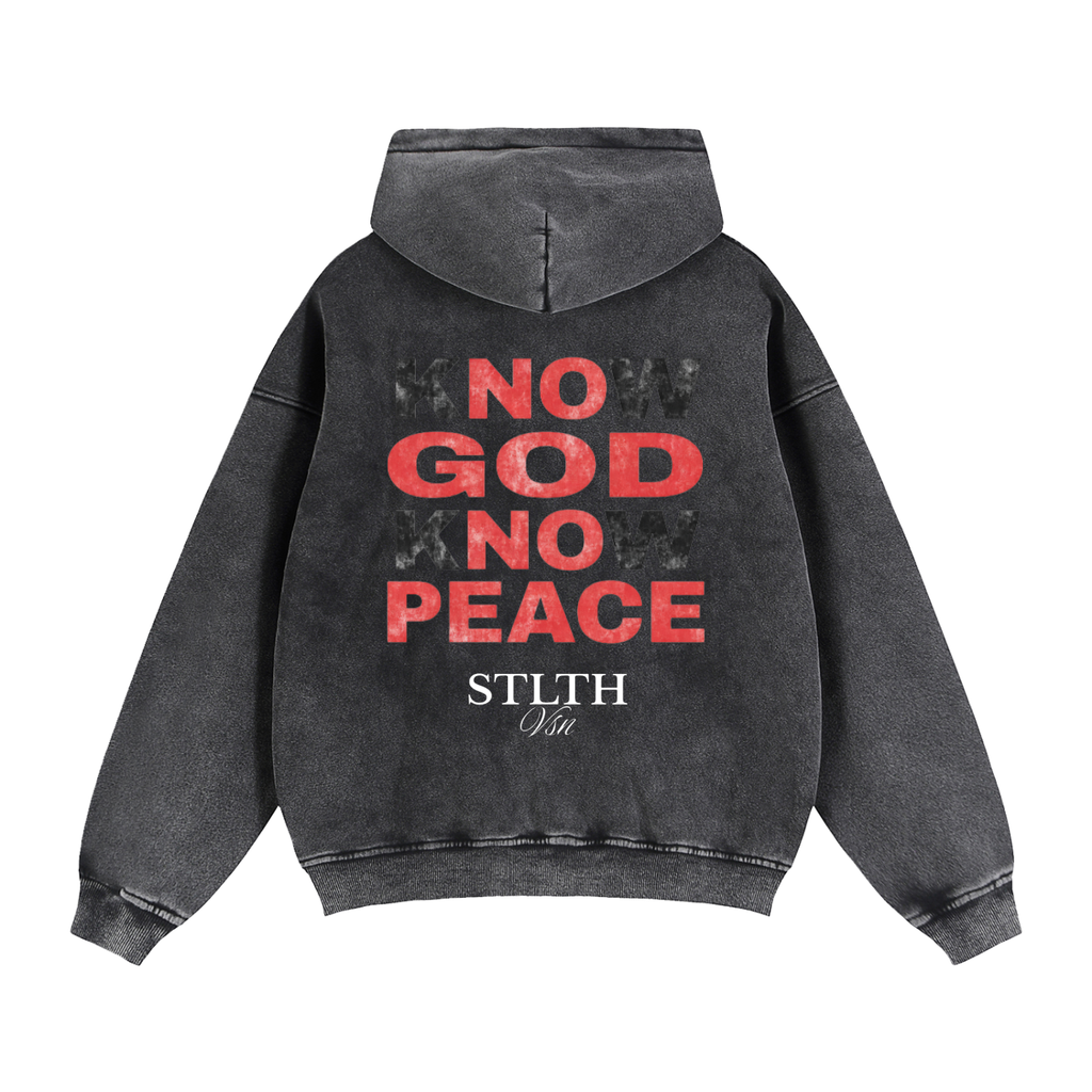 Know God Know Peace 005 Boxy Fleece Hoodie