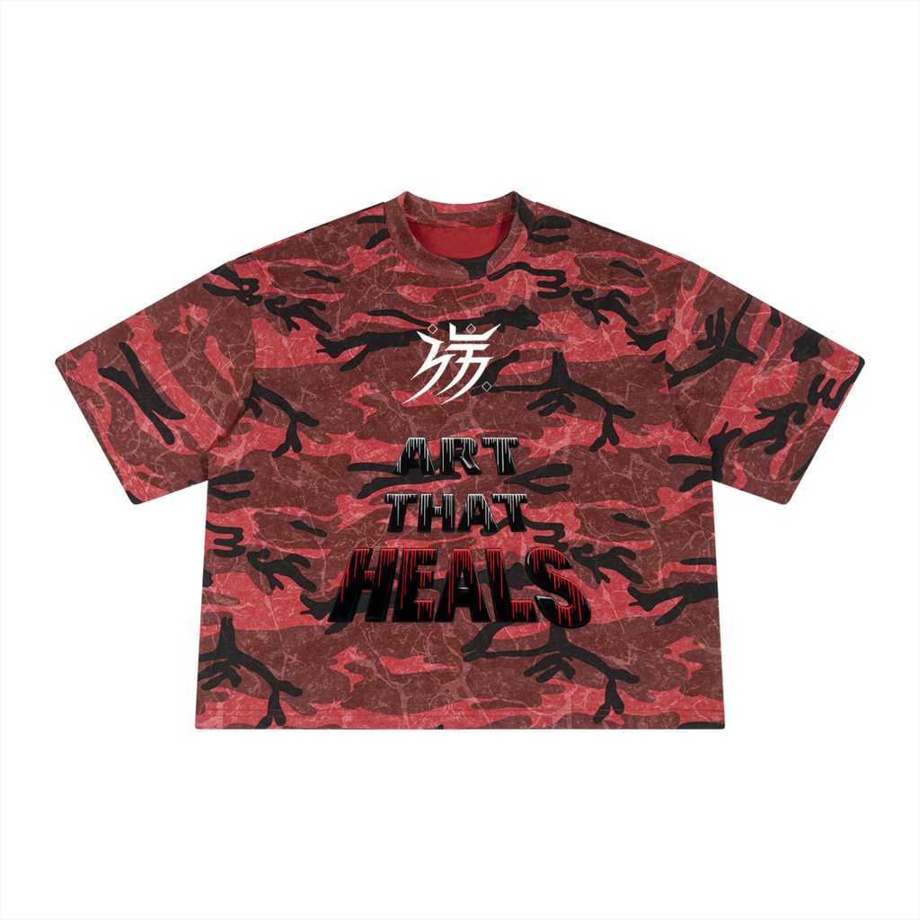 Unisex Boxy Camo Print T-Shirt