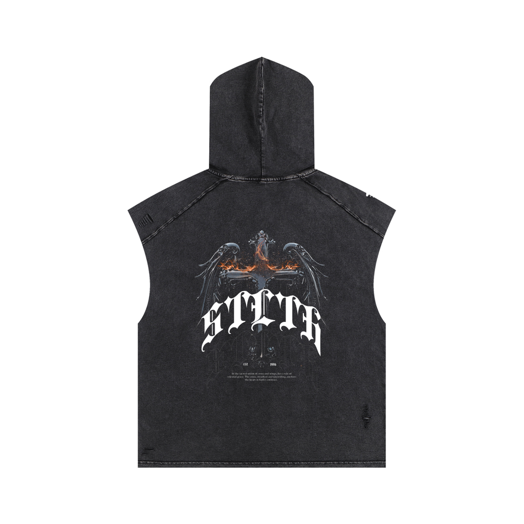 “Reverence” Snow Washed Hooded Tank Top