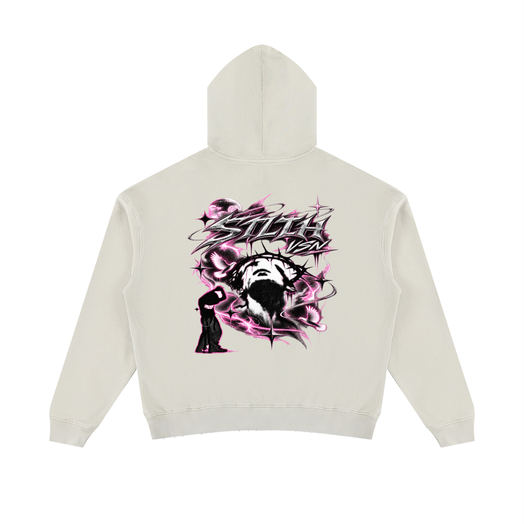Unisex Mineral Wash Distressed Hoodie