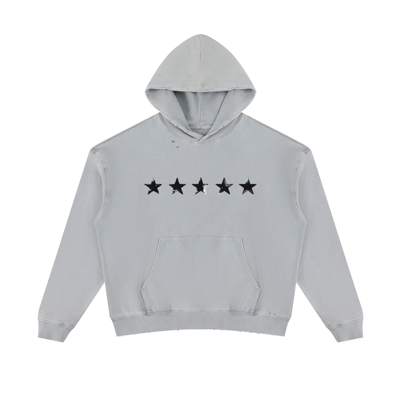 Unisex Mineral Wash Distressed Hoodie