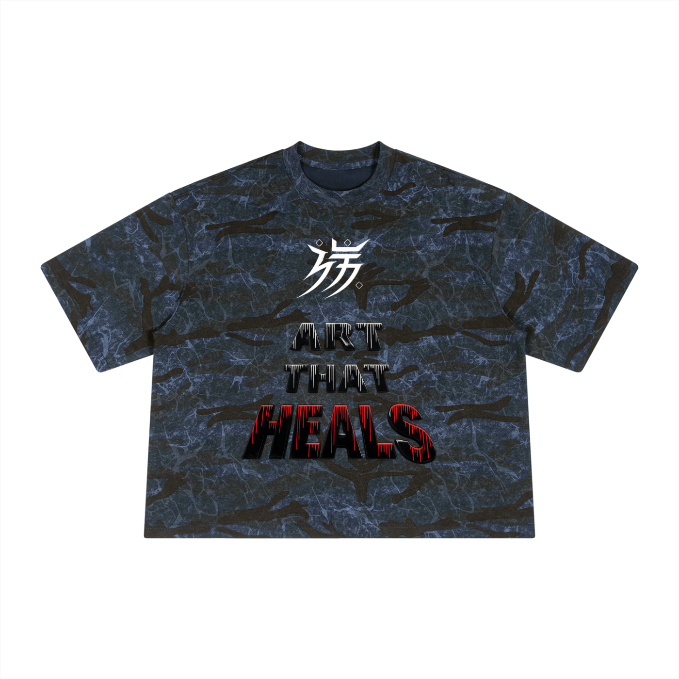 Unisex Boxy Camo Print T-Shirt
