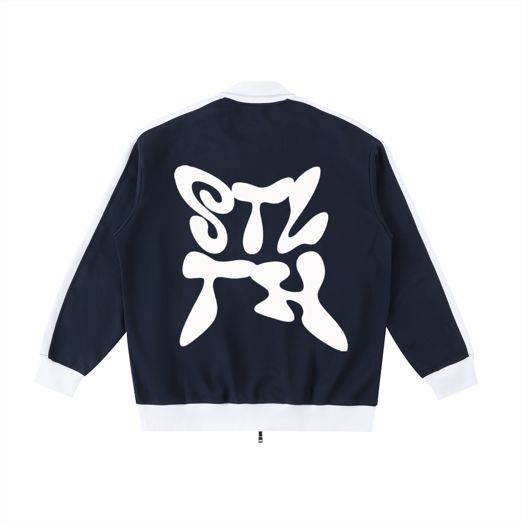 Contrast Trim Stand Collar Jacket