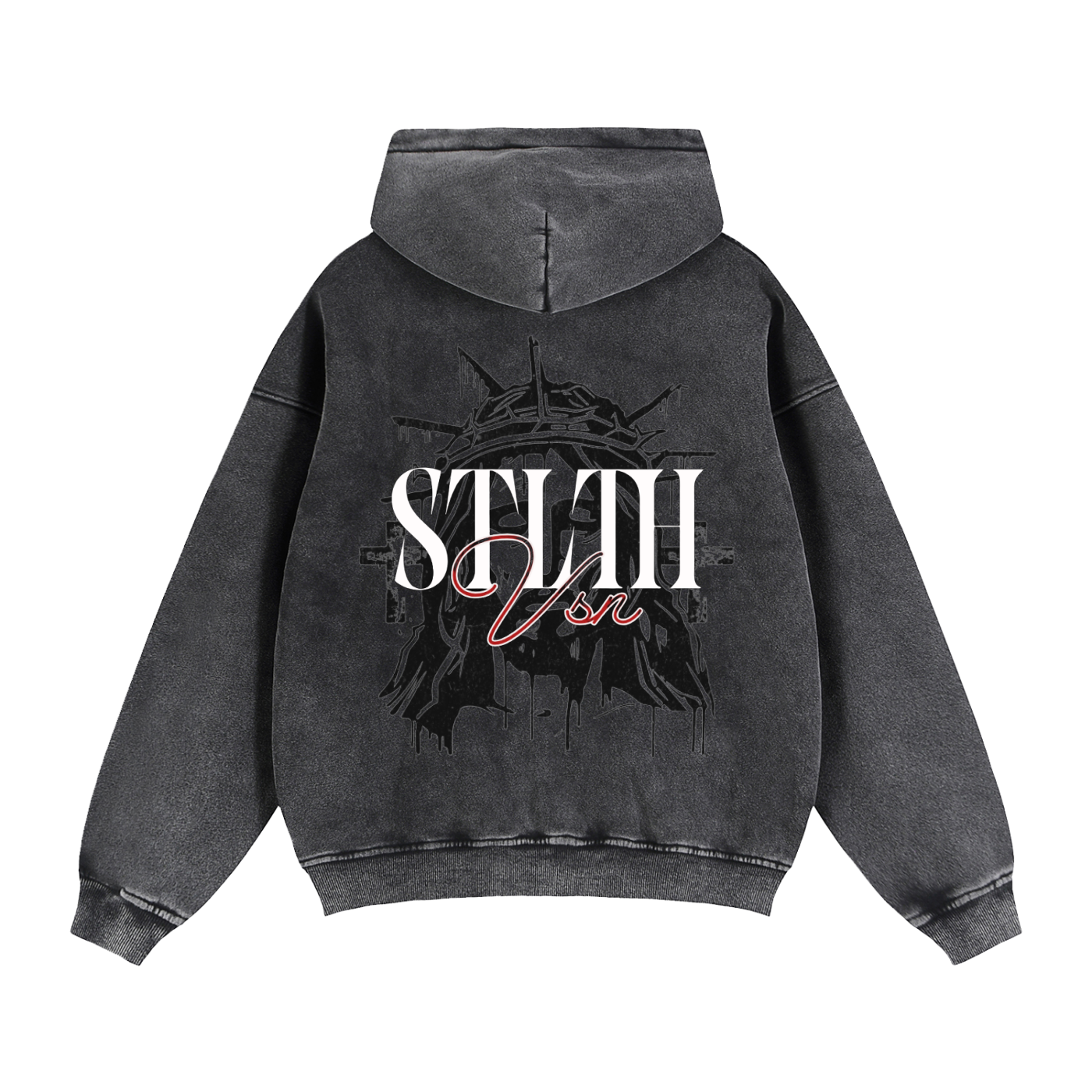 Zip-Through Stlth Jesus Hoodie