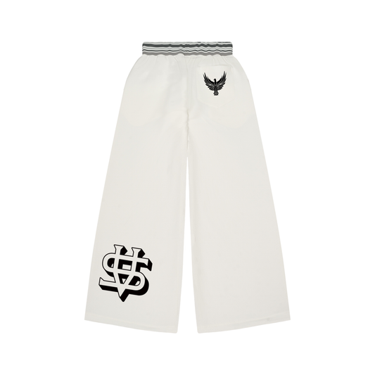 Striped Waist Wide Leg Pants