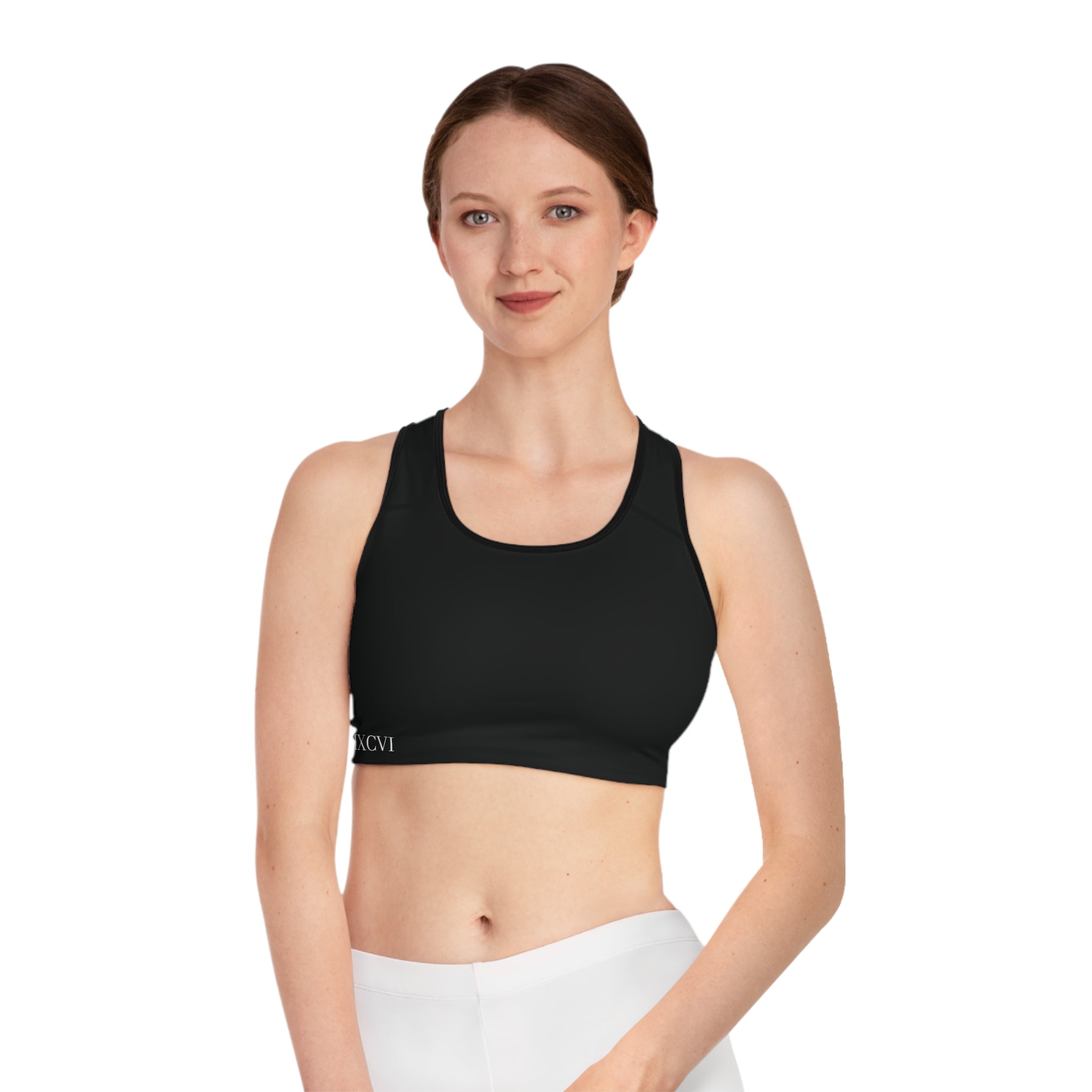 Stylish Black Sports Bra with Unique Design - Perfect for Workout and Daily Wear
