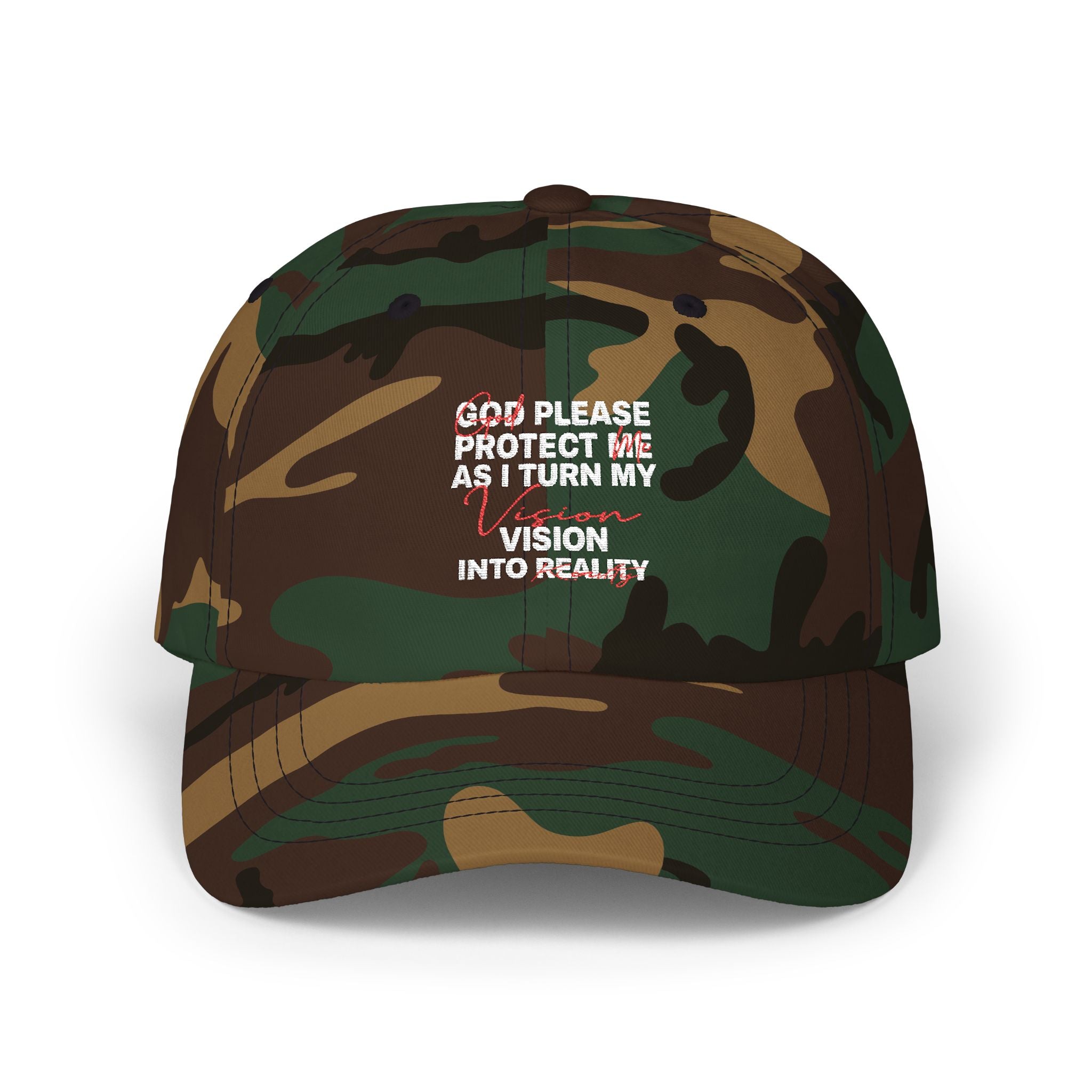 V2R Dad Cap — "Please Protect Me & Return My Vision" Embroidered Baseball Hat