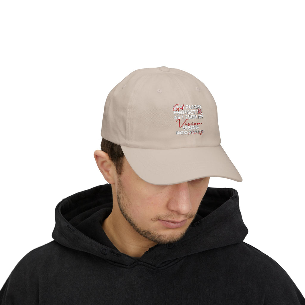 V2R Dad Cap — "Please Protect Me & Return My Vision" Embroidered Baseball Hat