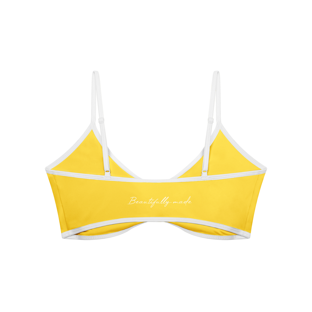 001 Women's Color Block Ruched V-Neck Sports Bra