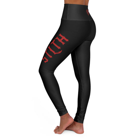 "Rose from Concrete" High Waisted Yoga Leggings