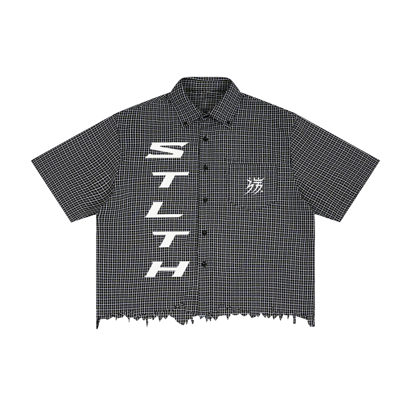 SVDP Unisex Distressed Plaid Boxy Shirt