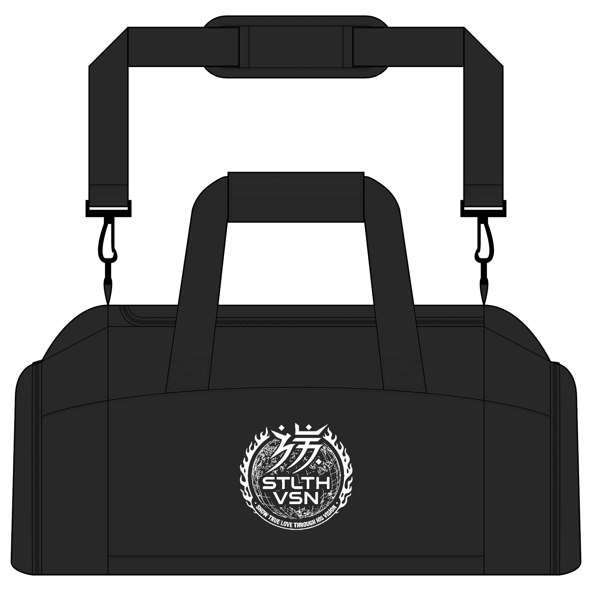STLTH VSN Logo Gym Bag — Athletic Duffle with Sublimated Crest