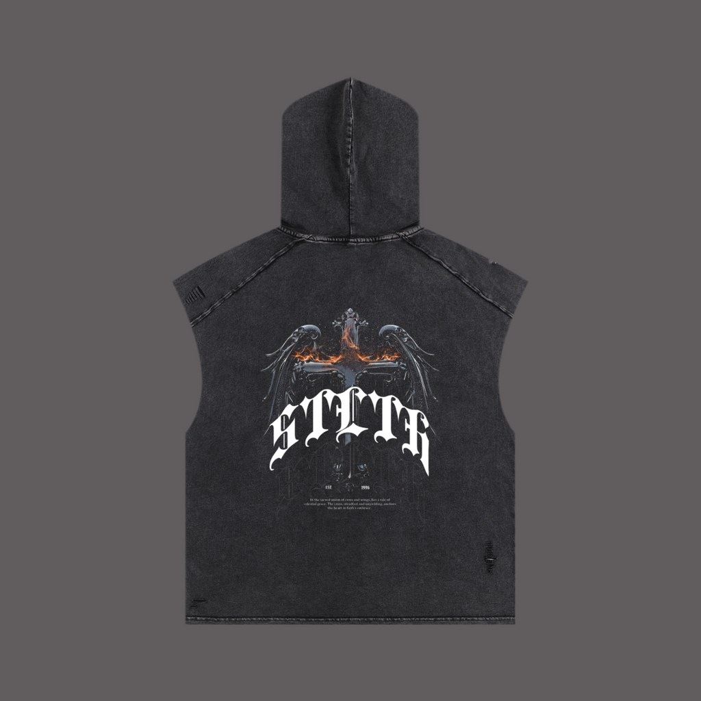 “Reverence” Snow Washed Hooded Tank Top